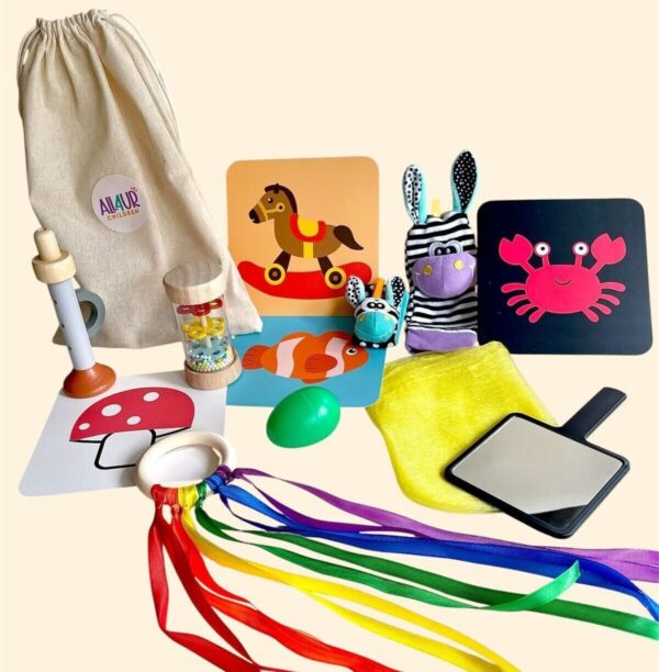 Kit de Estimulación Sensorial para Bebés – Desarrollo Temprano y Juego Consciente